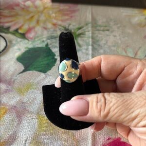 Stylish Blue and Green Ring